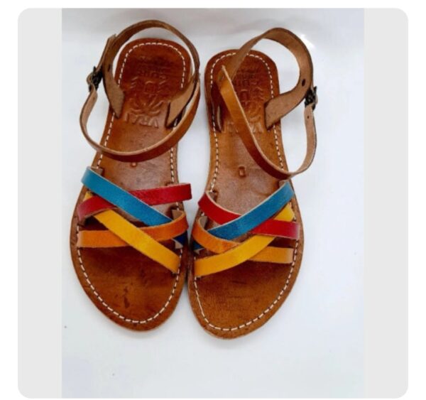 UK size 8 Brown Buckle Handmade Moroccan Leather Sandals
